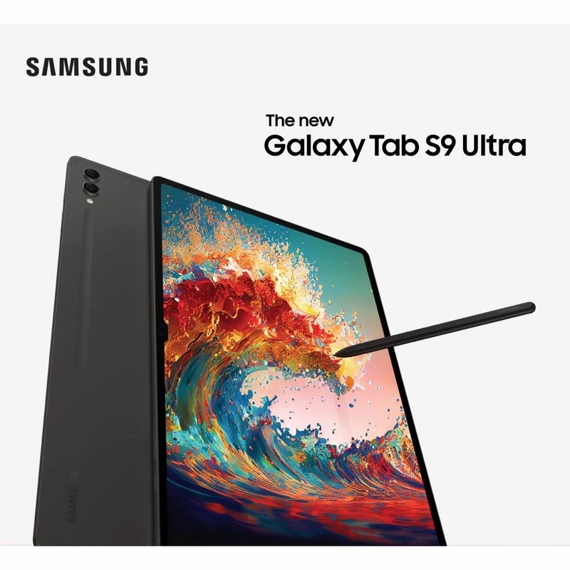 تبلت 14.6 اینچ سامسونگ مدل Galaxy Tab S9 Ultra، ظرفیت 512 گیگابایت و رم 12 گیگابایت، دارای حسگر اثر انگشت، دارای قابلیت مکالمه، رزولوشن دوربین 12 مگاپیکسل، دارای قابلیت پشتیبانی از یک سیم کار