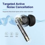 هدفون بلوتوثی کیو سی وای مدل Melobuds ANC HT05 با نویز کنسلینگ فعال (ANC)، درگاه شارژ USB Type-C، پشتیبانی از شارژ سریع، تکنولوژی حذف باد، مقاوم در برابر رطوبت و عرق - Image 8