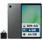 تبلت 8.7 اینچ سامسونگ مدل Galaxy Tab A11 4G، ظرفیت 64 گیگابایت و رم 4 گیگابایت، قابلیت پشتیبانی از سیم کارت، رزولوشن دوربین 8 مگاپیکسل، به همراه شارژر دیواری 25 وات سامسونگ مدل EP-TA800