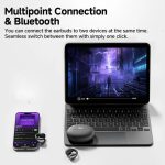 هدفون بلوتوثی کیو سی وای مدل Crossky C30 با نویز کنسلینگ میکروفون (ENC)، درگاه شارژ USB Type-C، دارای میکروفون دوگانه، مقاوم در برابر آب و گرد و غبار با استاندارد IPX4 - Image 13