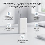 پاوربانک 22.5 وات شیائومی مدل PB2020MI ظرفیت 20000 میلی آمپر ساعت - Image 2