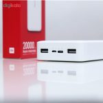 پاوربانک 18 وات شیائومی مدل Redmi PB200LZM ظرفیت 20000 میلی آمپرساعت به همراه شارژر دیواری سامسونگ و کابل تبدیل - Image 8