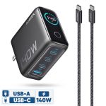 شارژر دیواری 140 وات انکر مدل A2697 به همراه کابل USB-C به طول 1.5 متر