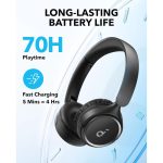 هدفون بلوتوثی انکر مدل Soundcore H30i بدون قابلیت نویز کنسلینگ، درگاه شارژ USB Type-C، دارای میکروفون داخلی با کیفیت بالا، مجهز به فناوری BassUp، مقاومت در برابر رطوبت و عرق - Image 5