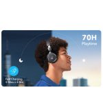 هدفون بلوتوثی انکر مدل Soundcore H30i بدون قابلیت نویز کنسلینگ، درگاه شارژ USB Type-C، دارای میکروفون داخلی با کیفیت بالا، مجهز به فناوری BassUp، مقاومت در برابر رطوبت و عرق - Image 12
