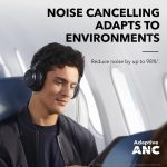 هدفون بی‌سیم انکر مدل Space One با نویز کنسلینگ فعال (ANC)، درگاه شارژ USB Type-C، مقاوم در برابر رطوبت و عرق - Image 8