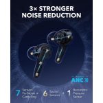 هدفون بلوتوثی انکر مدل Liberty 4 Pro دارای نویز کنسلینگ فعال (ANC)، درگاه شارژ USB Type-C، با قابلیت اتصال به چند دستگاه، پشتیبانی از فرمان لمسی، نمایشگر روی صفحه محفظه شارژ، نشانگر LED، مقاومت در برابر رطوبت و عرق - Image 5