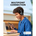هدفون بلوتوثی انکر مدل Soundcore H30i بدون قابلیت نویز کنسلینگ، درگاه شارژ USB Type-C، دارای میکروفون داخلی با کیفیت بالا، مجهز به فناوری BassUp، مقاومت در برابر رطوبت و عرق - Image 8