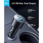 شارژر فندکی 100 وات 3 پورت انکر مدل B2737 به همراه کابل USB-C به USB-C - Image 4