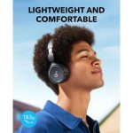 هدفون بلوتوثی انکر مدل Soundcore H30i بدون قابلیت نویز کنسلینگ، درگاه شارژ USB Type-C، دارای میکروفون داخلی با کیفیت بالا، مجهز به فناوری BassUp، مقاومت در برابر رطوبت و عرق - Image 9