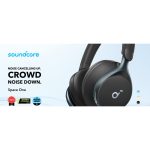 هدفون بی‌سیم انکر مدل Space One با نویز کنسلینگ فعال (ANC)، درگاه شارژ USB Type-C، مقاوم در برابر رطوبت و عرق - Image 6