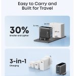 شارژر دیواری 100 وات سه پورت انکر مدل B121B به همراه کابل تبدیل USB-C - Image 3
