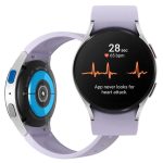 ساعت هوشمند سامسونگ مدل Galaxy Watch5 44mm دارای قابلیت های کنترل موسیقی (Music Player)، قابلیت مکالمه از طریق بلوتوث، قابلیت تغییر طرح ساعت یا تم، صفحه همیشه روشن (Always-on Display)، قابلیت نصب اپلیکیشن، پشتیبانی از دستیار صوتی بند سیلیکون - Image 25