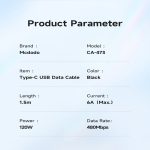 کابل تبدیل USB به USB-C مک دودو مدل 120W Super Charge طول 1.5متر - Image 7