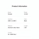 کابل تبدیل USB-C مک دودو مدل CA-561 طول 1.2 متر - Image 14